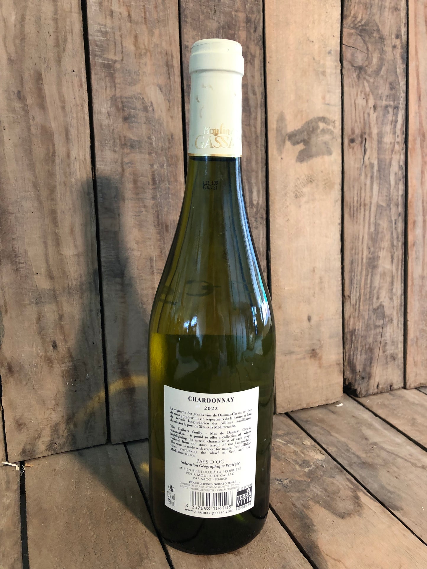 Vin blanc Chardonnay Gassac