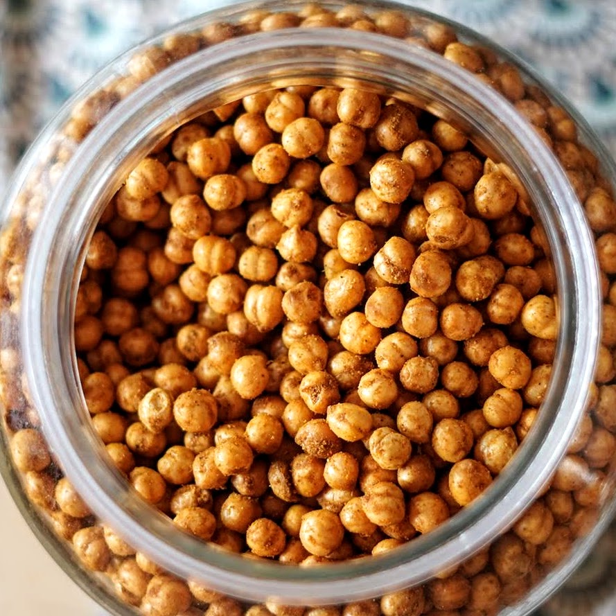 Pois chiches grillés au curry (bocal 100g)