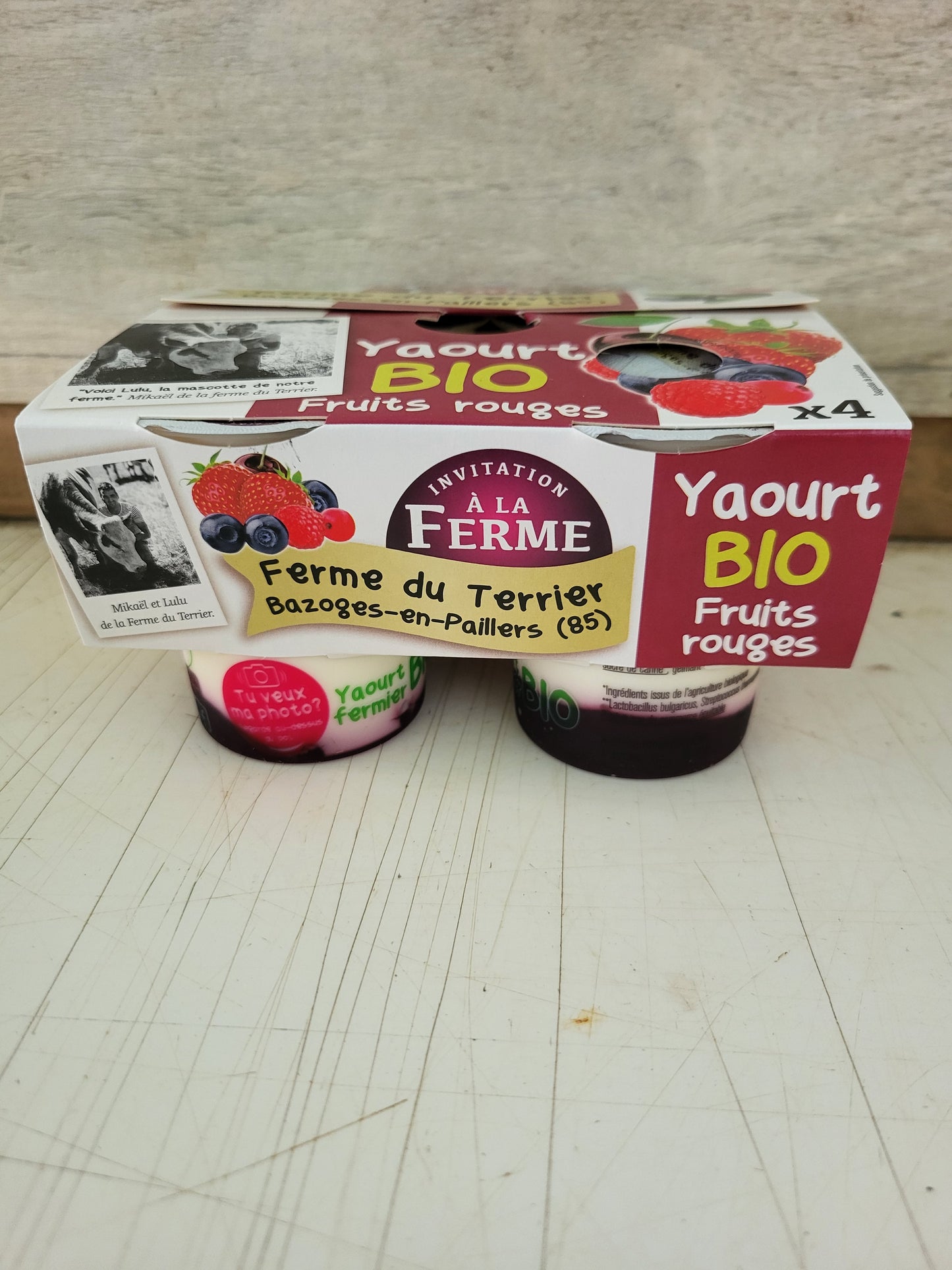 Yaourt BIO Fruits rouges x4