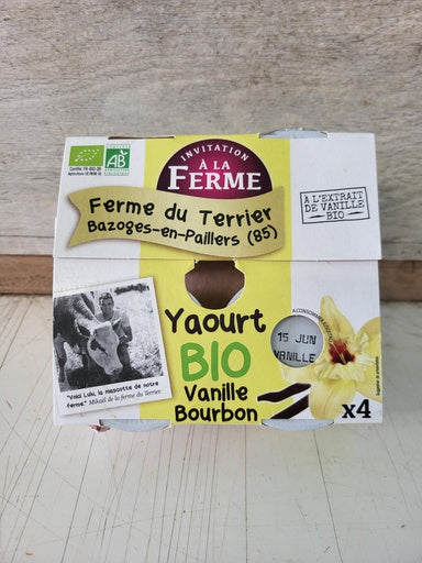 Yaourt BIO vanille bourbon x4