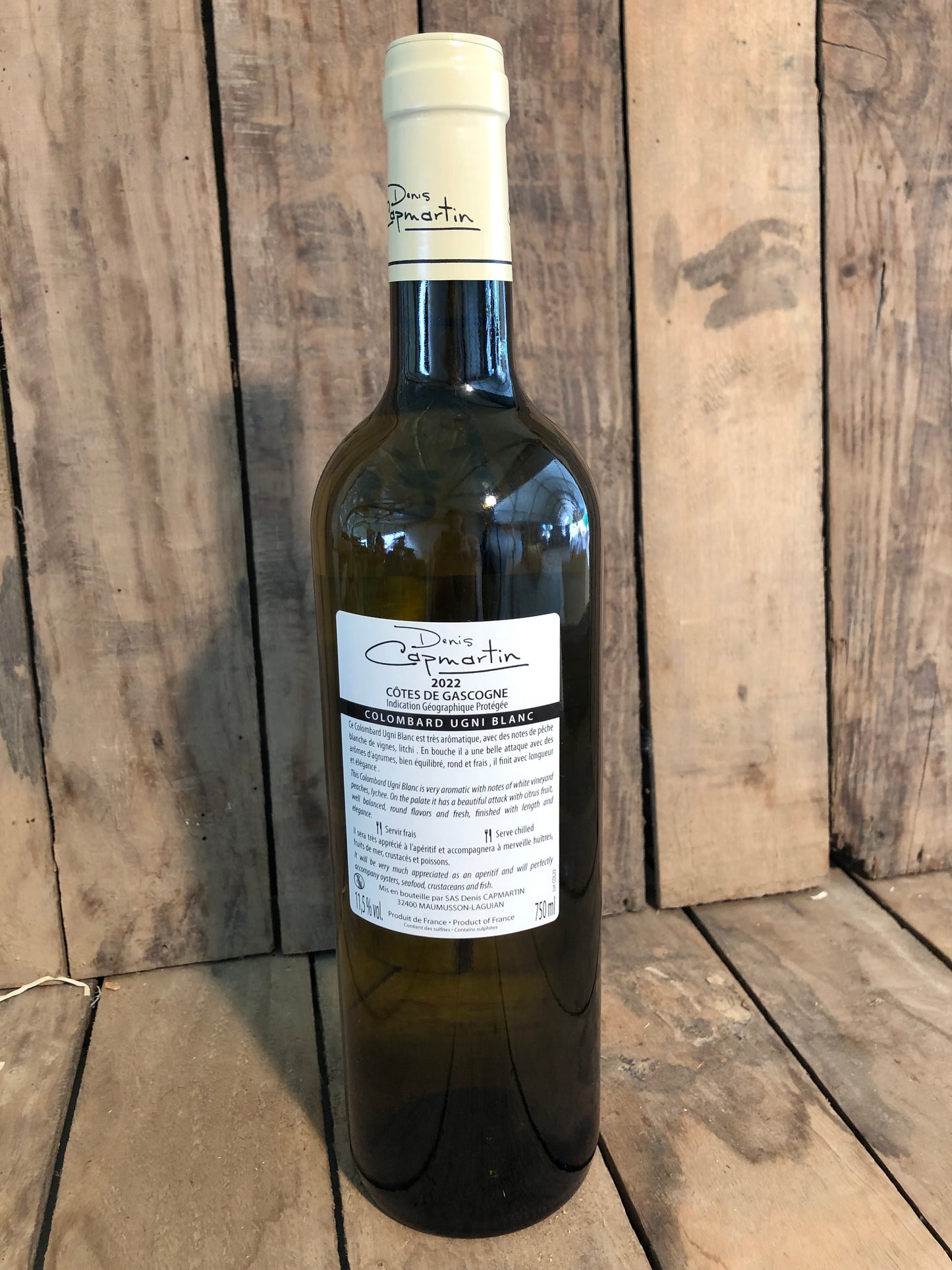 Vin blanc Cote de Gascogne Denis Cap Martin